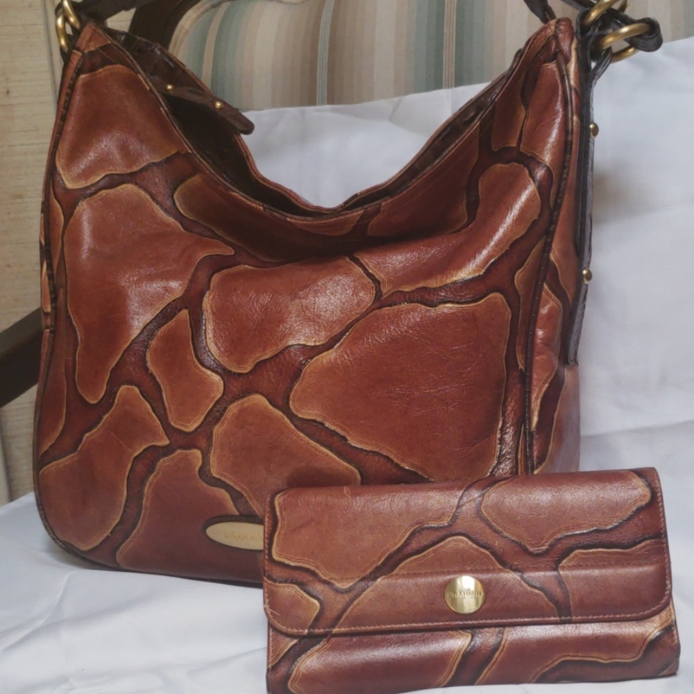 Brahmin Handbag and Matching Wallet